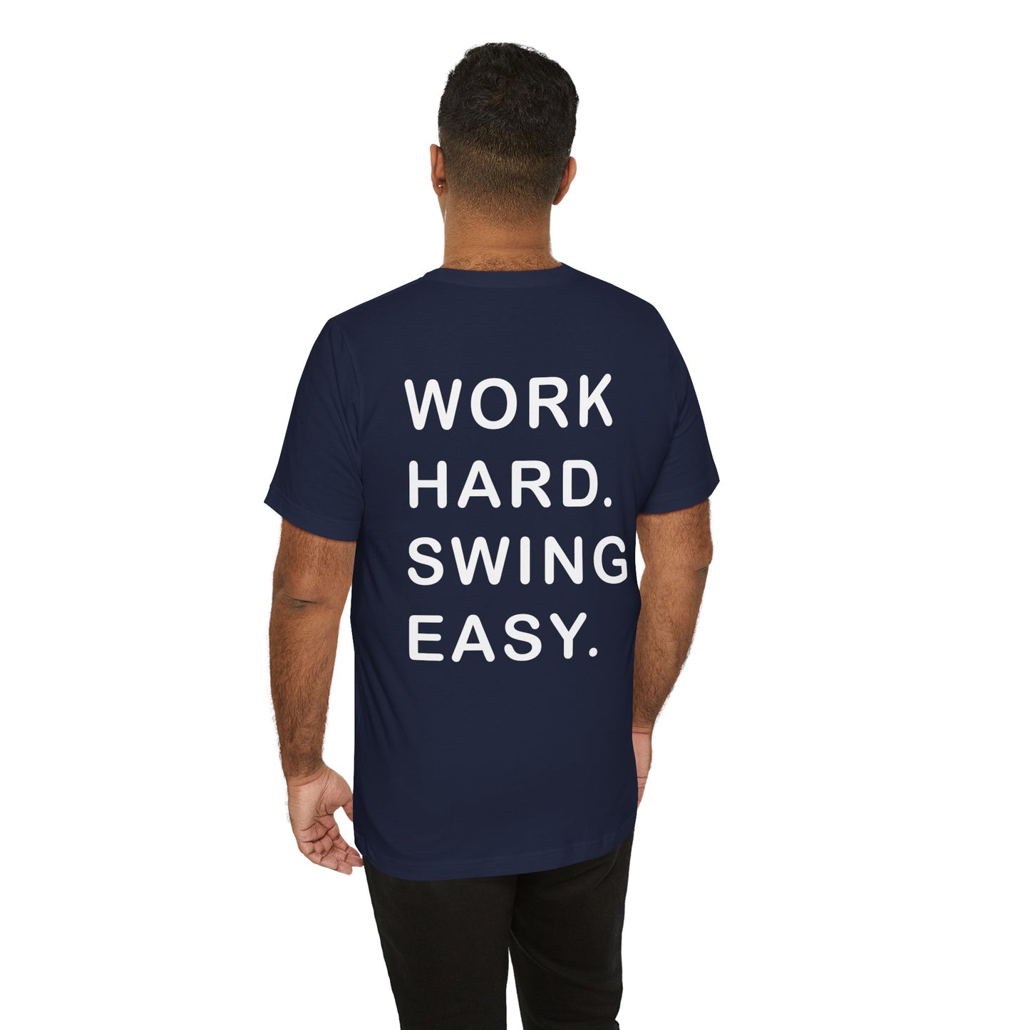 enduraLAB Golf Club Tee – “Train Hard. Swing Easy.” (Bella + Canvas 3001)
