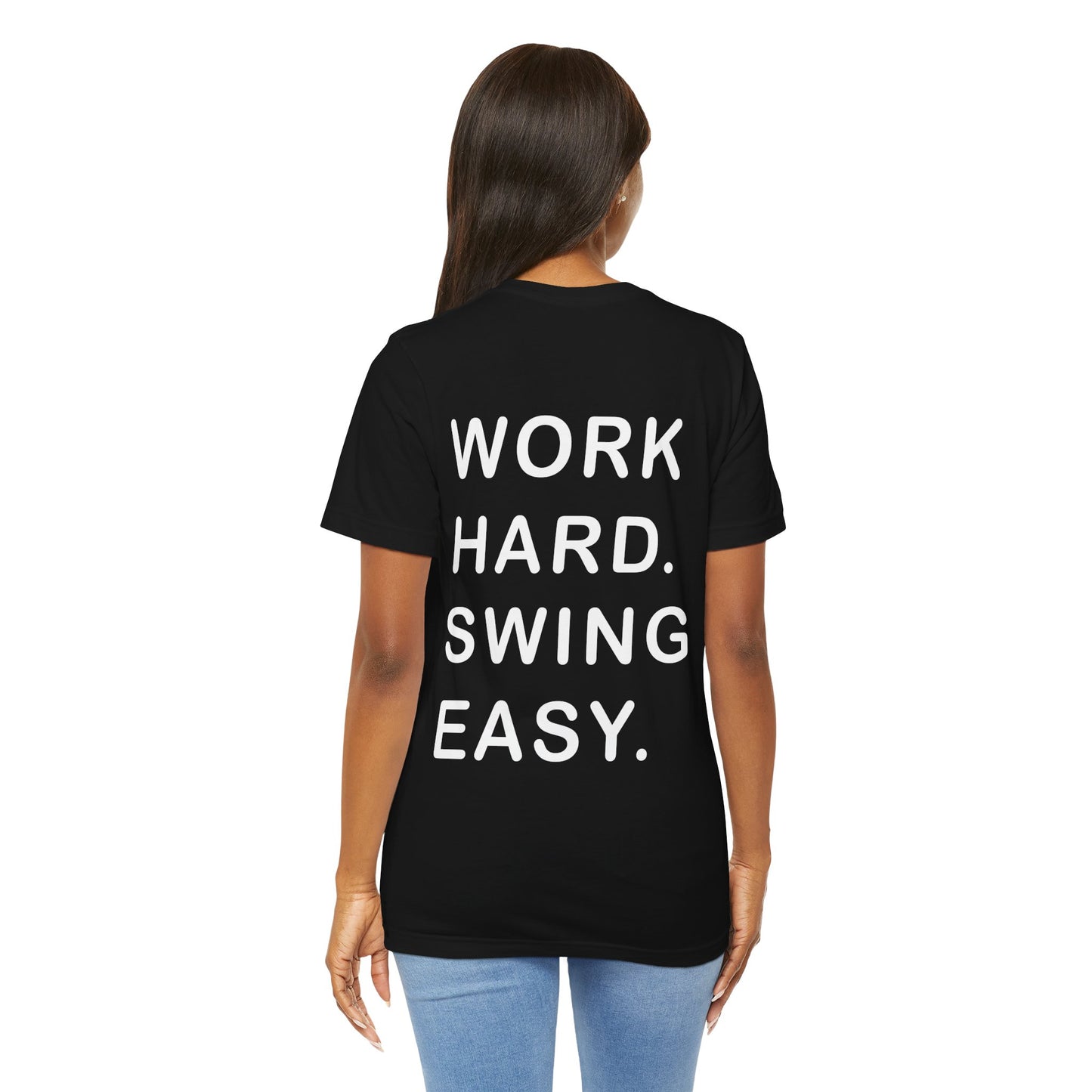 enduraLAB Golf Club Tee – “Train Hard. Swing Easy.” (Bella + Canvas 3001)