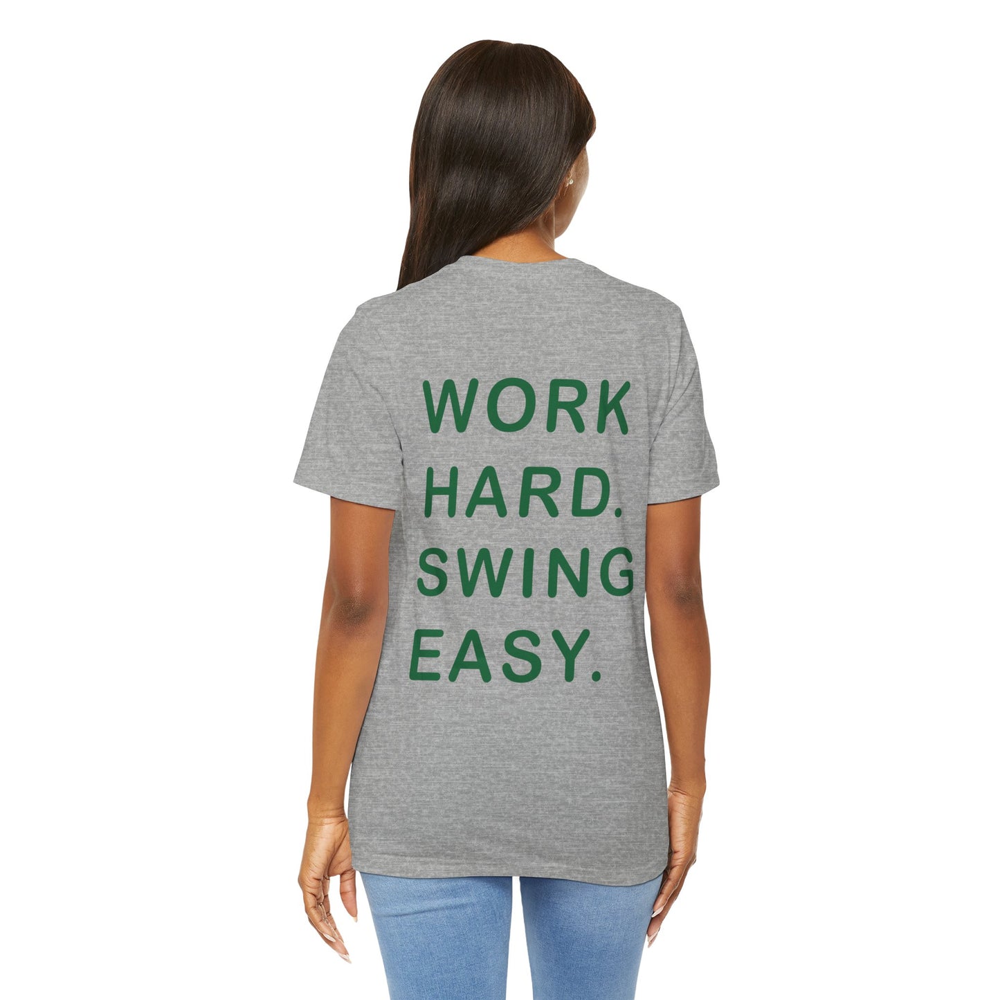 enduraLAB Golf Club Tee – “Train Hard. Swing Easy.” (Bella + Canvas 3001)
