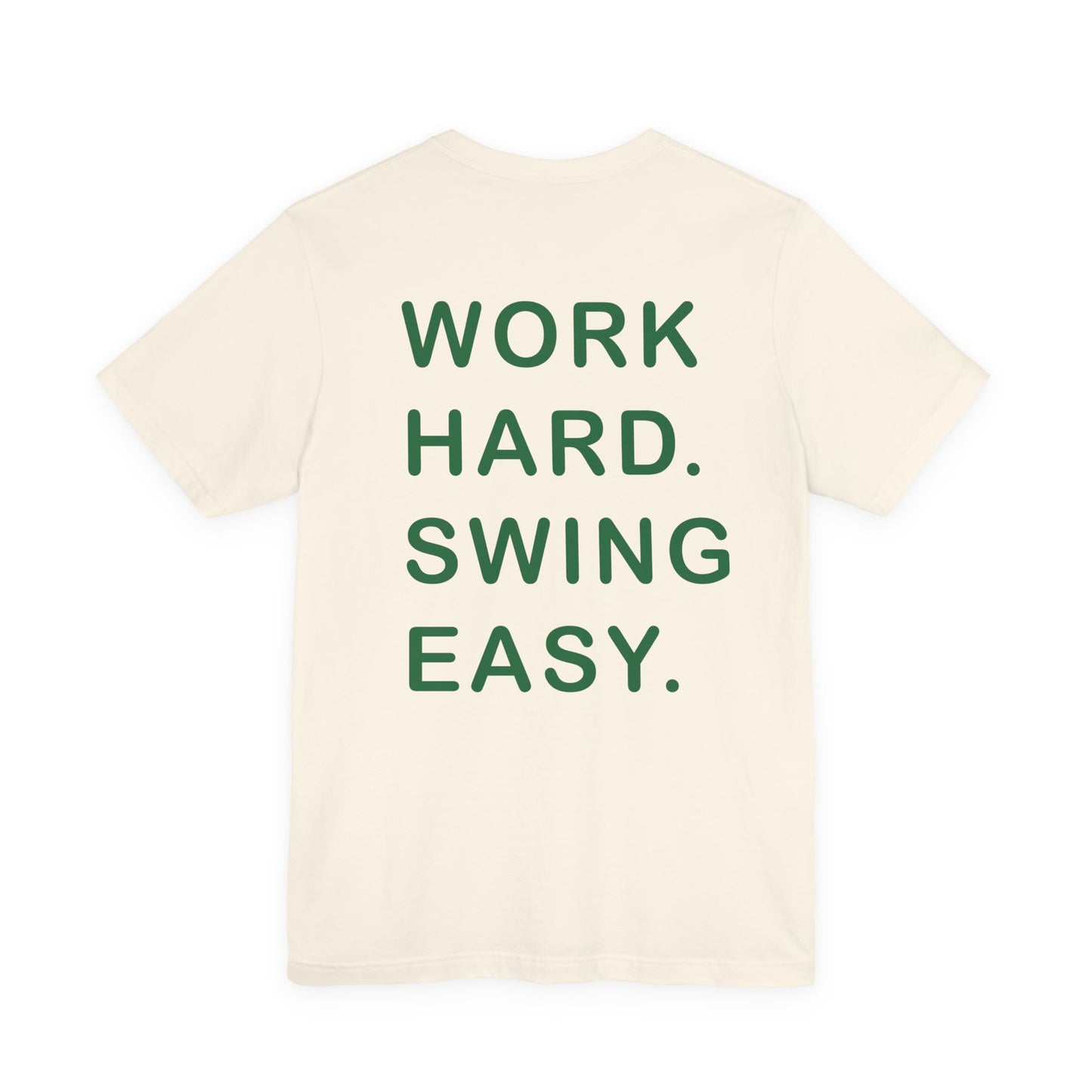enduraLAB Golf Club Tee – “Train Hard. Swing Easy.” (Bella + Canvas 3001)
