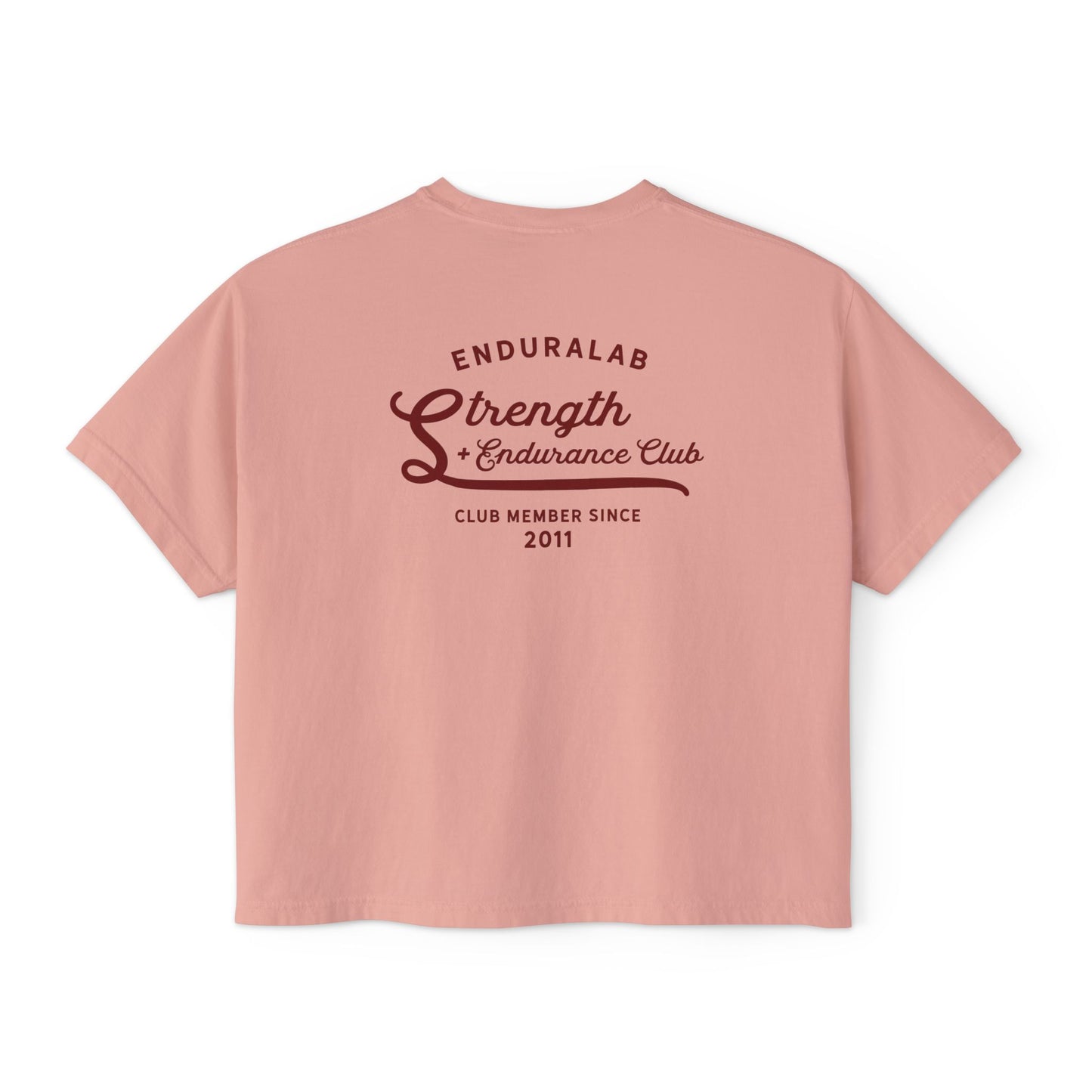 enduraLAB Strength + Endurance Club Women’s Boxy Tee (Comfort Colors 3023CL | Member Edition)