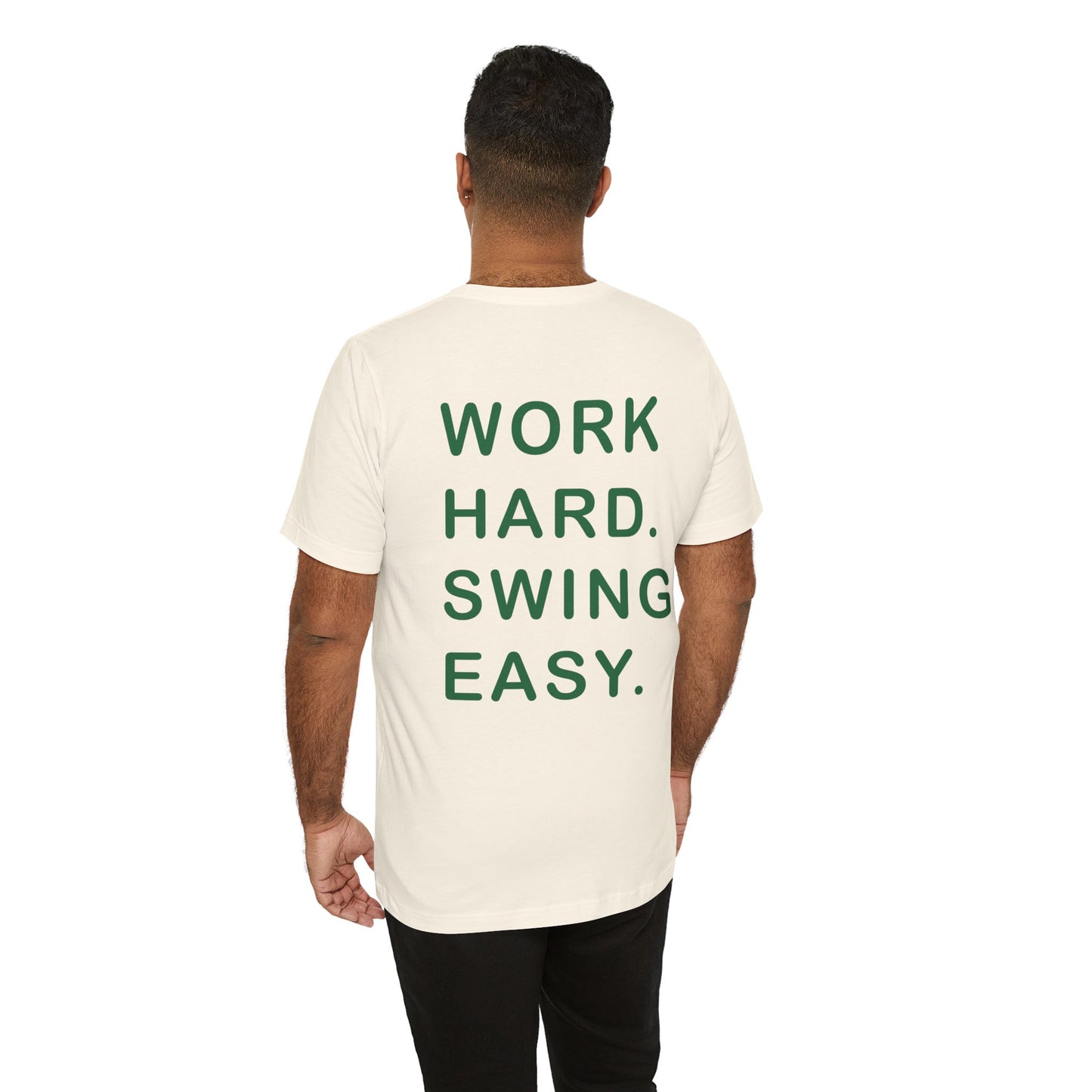 enduraLAB Golf Club Tee – “Train Hard. Swing Easy.” (Bella + Canvas 3001)