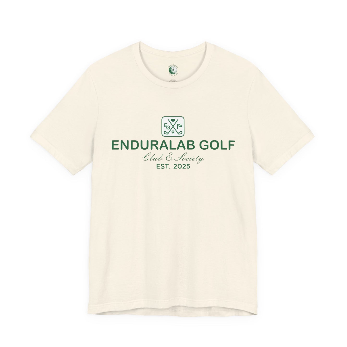 enduraLAB Golf Club Tee – “Train Hard. Swing Easy.” (Bella + Canvas 3001)