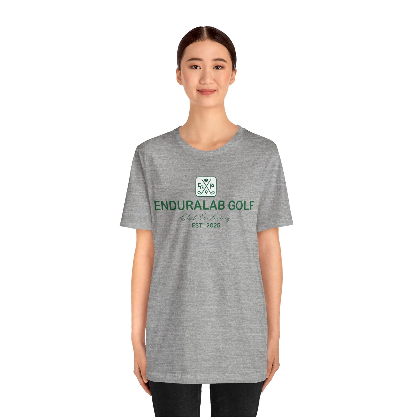enduraLAB Golf Club Tee – “Train Hard. Swing Easy.” (Bella + Canvas 3001)