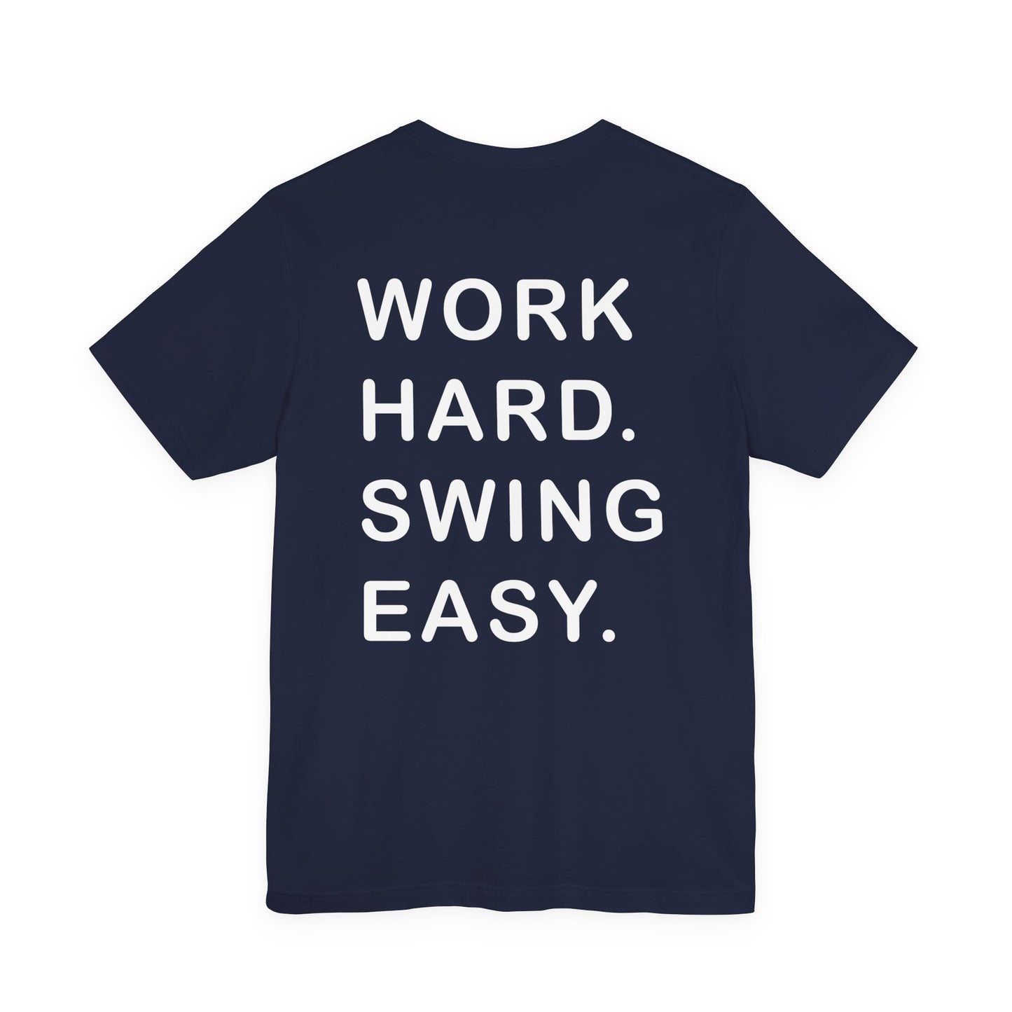 enduraLAB Golf Club Tee – “Train Hard. Swing Easy.” (Bella + Canvas 3001)