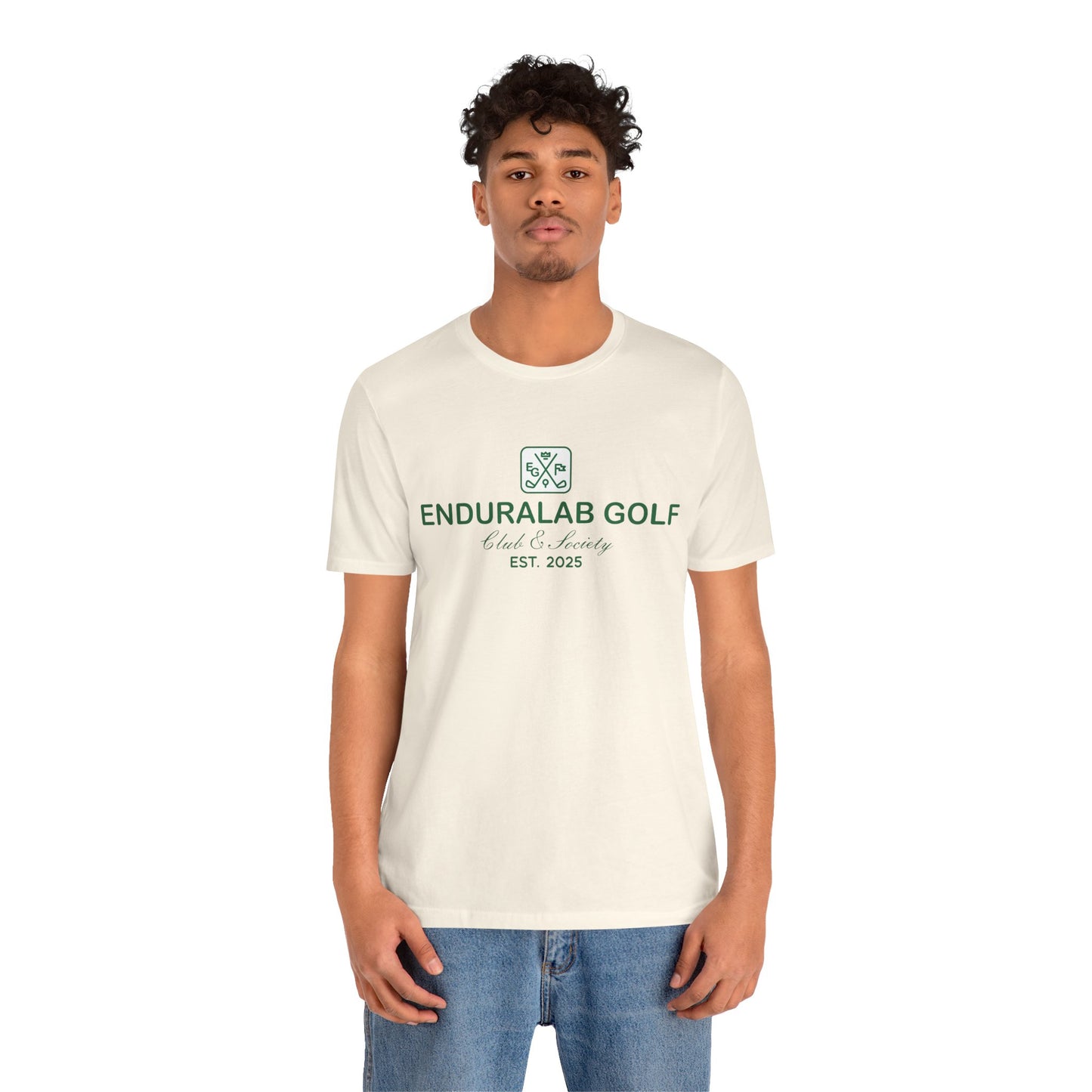 enduraLAB Golf Club Tee – “Train Hard. Swing Easy.” (Bella + Canvas 3001)