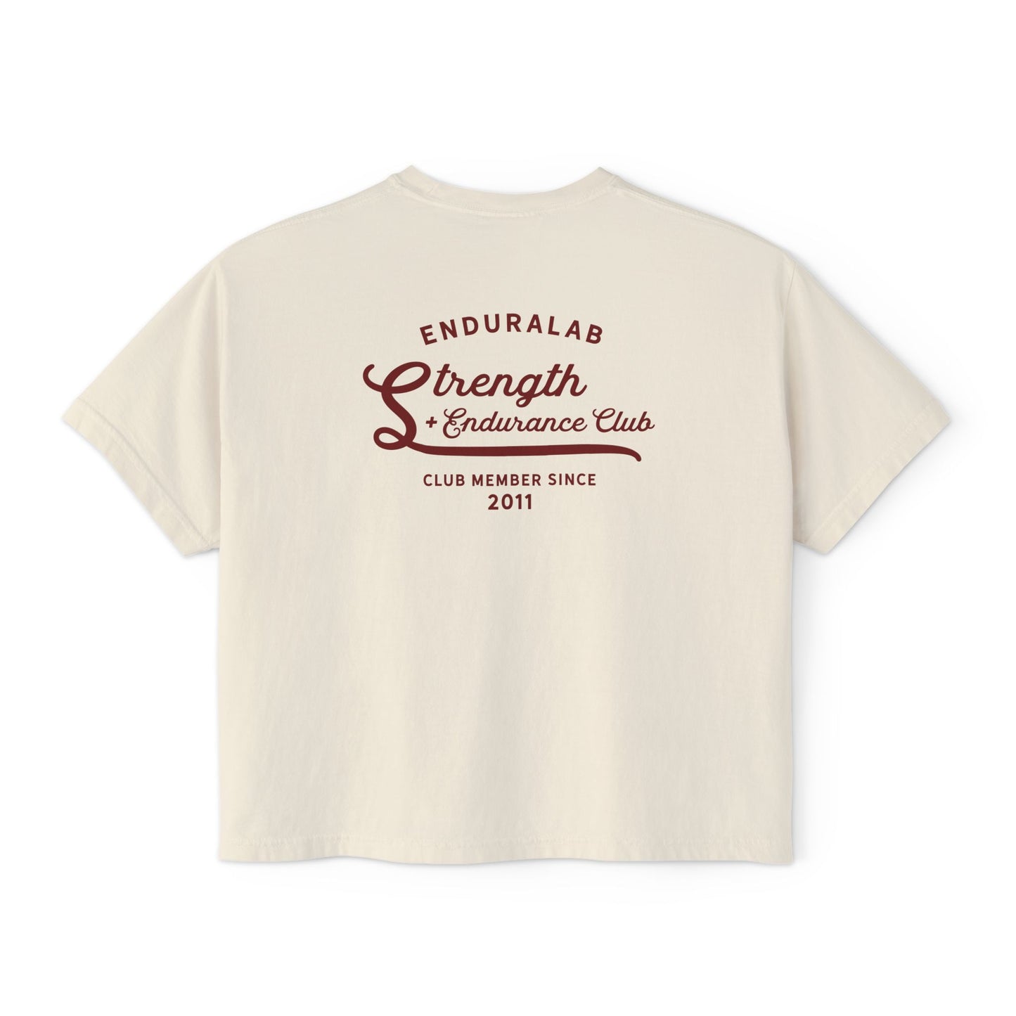 enduraLAB Strength + Endurance Club Women’s Boxy Tee (Comfort Colors 3023CL | Member Edition)